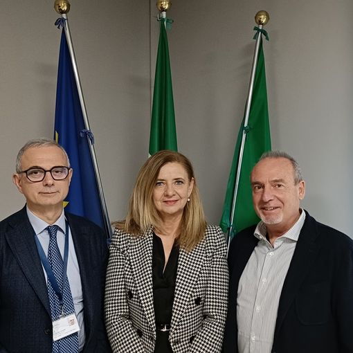 Salvatore Gioia, direttore generale Ats Insubria, Annalisa Donadini, direttore Medicina Preventiva nelle Comunità, e Giuseppe Catanoso, direttore sanitario