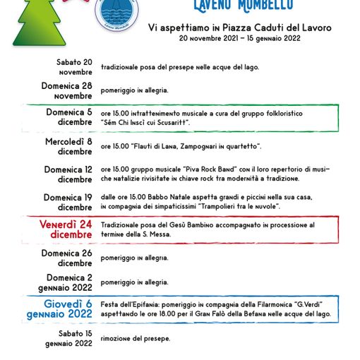 Presepe Sommerso di Laveno: il programma completo della 42esima edizione