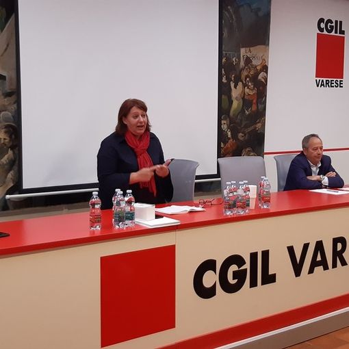 I tre segretari generali di Cgil, Cisl e Uil della provincia di Varese