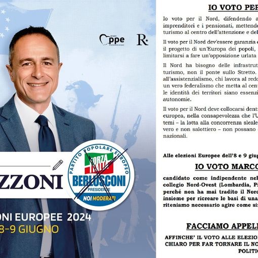 Elezioni Europee, l'appello dei mille per Marco Reguzzoni a difesa del Nord. Tra i firmatari Leoni, Pagliarini, Bonomi e Bastoni