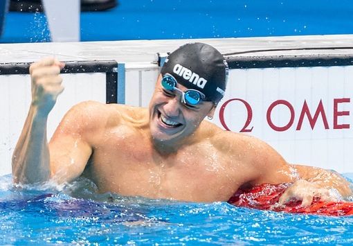 Foto di Nicolò Martinenghi tratta dalla pagina Facebook della Federazione italiana nuoto