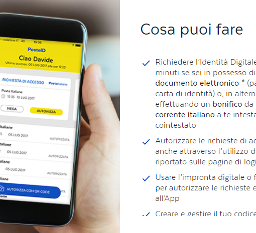 Poste Italiane: si arricchiscono le modalità per ottenere Spid da casa