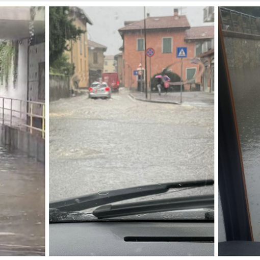 La situazione a Cavaria (a sinistra) e a Bizzozero (centro) e a Varese in via Peschiera (a destra)