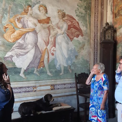 La consegna delle audioguide al Castello di Somma Lombardo