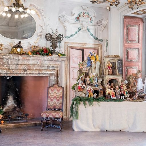 Il presepe della tradizione napoletana a Villa Della Porta Bozzolo