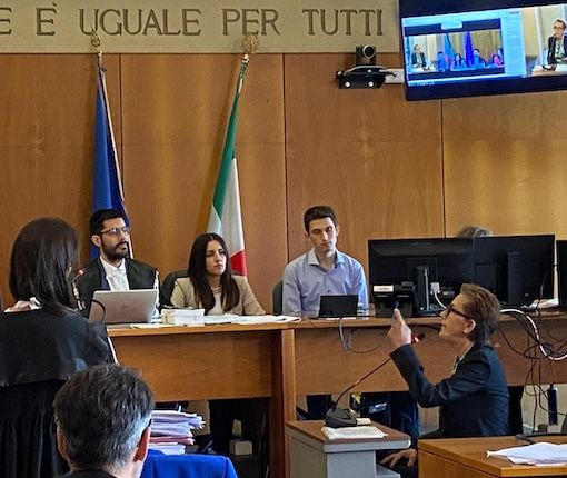 Marta Criscuolo durante il processo a Varese (foto da LuinoNotizie.it)