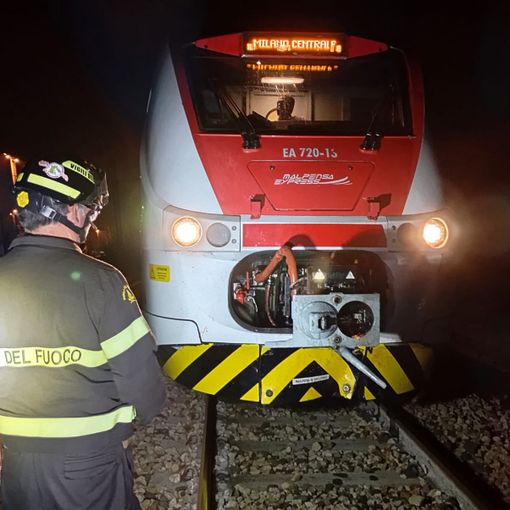 I vigili del fuoco sul posto