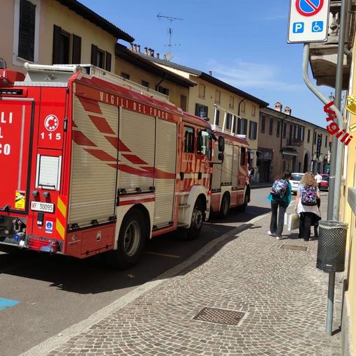 I vigili del fuoco sul luogo dell'incidente