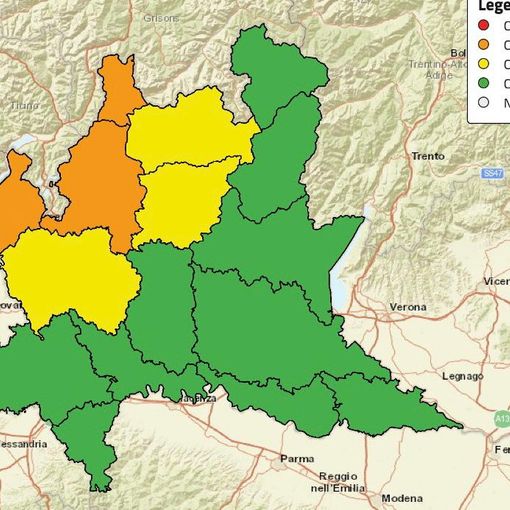 Rischio idrogeologico: allerta arancione per laghi e Prealpi, gialla nel resto della provincia di Varese