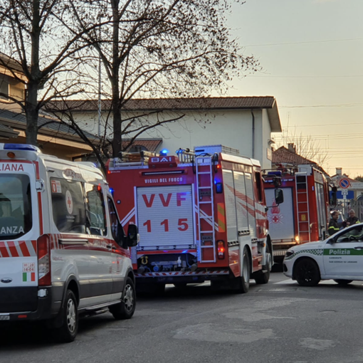 I soccorsi sul posto a Canegrate