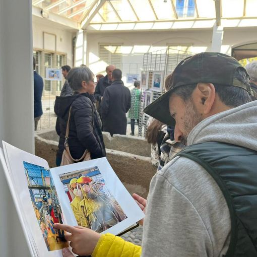 Alcuni momenti dell'inaugurazione della mostra (foto Comune di Varese)