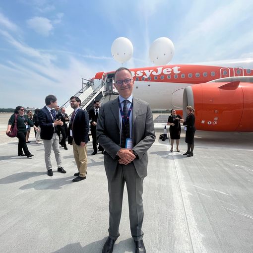 Armando Brunini, ad di Sea, ieri alla cerimonia di inaugurazione del terminal 2