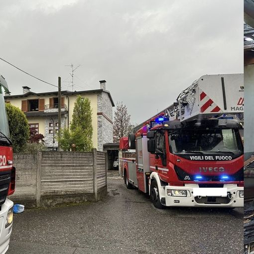 FOTO. Fiamme in un'abitazione a Fagnano, nonni e nipotino intossicati