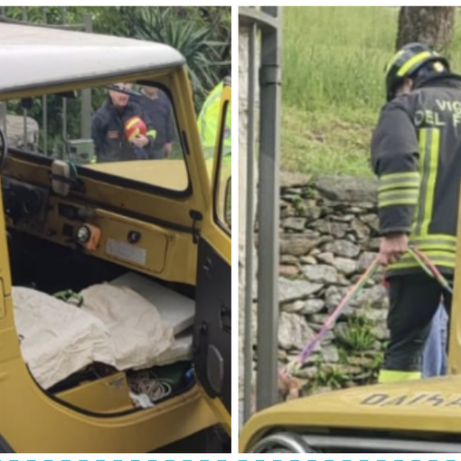 I vigili del fuoco sul luogo dell'incidente