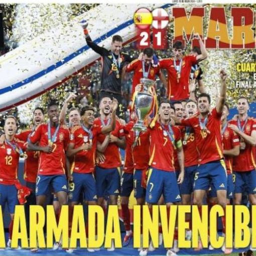 La storica prima pagina del quotidiano sportivo &quot;Marca&quot;