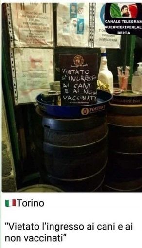 Minacce e auguri di fallimento dopo la diffusione di una foto sul tema vaccini per una birreria di Torino Minacce e auguri di fallimento dopo la diffusione di una foto sul tema vaccini per una birreria di Torino