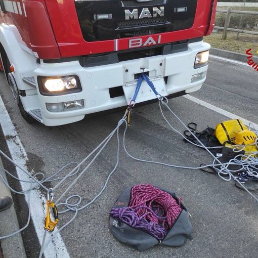 Morazzone, cane cade nel tombino: per salvarlo arrivano i vigili del fuoco