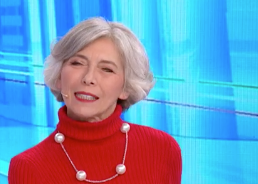 Irene Pivetti durante un'intervista a Pomeriggio Cinque