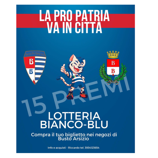 Pro Patria in piazza: vincono i tifosi con la lotteria biancoblù