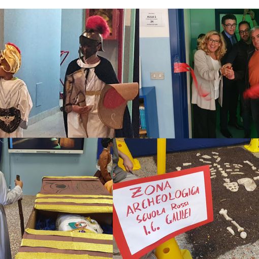 FOTO. In viaggio nel tempo con gli alunni delle Rossi di Borsano. L’assessore: «Proposta formativa importante»