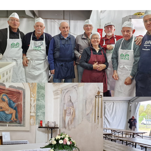 Volontari al lavoro e la chiesetta nel cuore dei sinaghini e non solo - foto per cortesia di Agostino Di Francesco