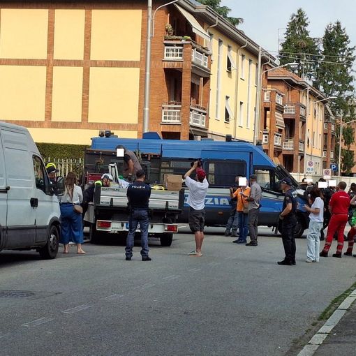 FOTO. Scattato lo sgombero di via Torino a Gallarate