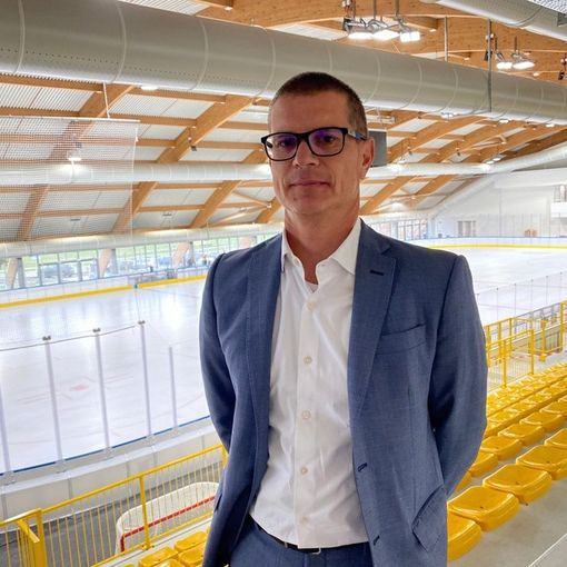 Paolo Soldani nell'Acinque Ice Arena di Varese