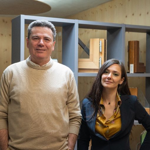 Carlo Bardelli, amministratore delegato di Novello Case, con Elena Zoja (foto Fabio Cadringher)