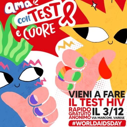 World Aids Day: test HIV gratuiti il 3 dicembre in piazza a Varese