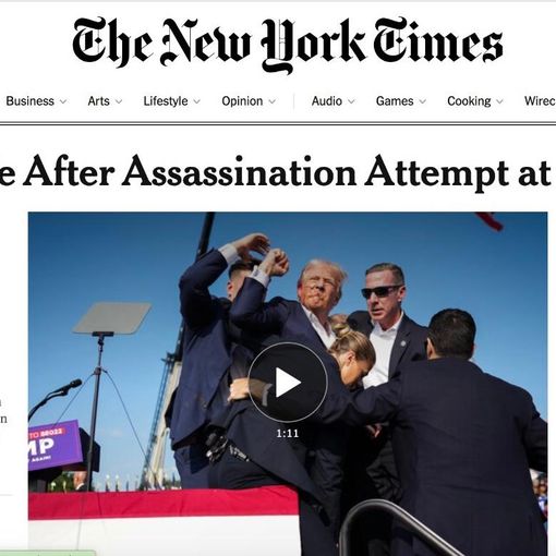 L'home page online del New York Times