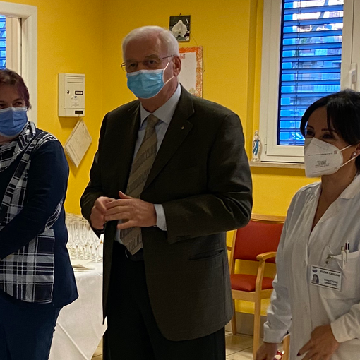 Nella prima foto Cassani e Doggi con Mazzucchelli, sotto Olivieri e Zanetti