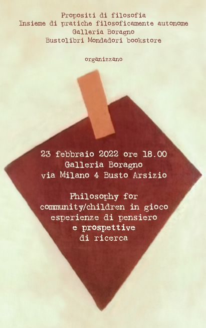 Gli appuntamenti di “Filosofarti” in Galleria Boragno