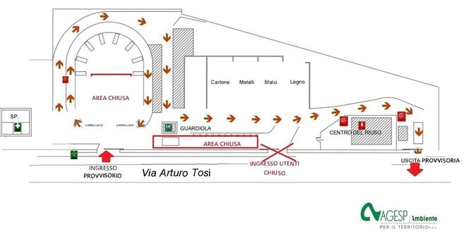 Modifiche alla viabilità nel Centro Multiraccolta di Busto Arsizio per lavori il 6, 7 e 8 ottobre