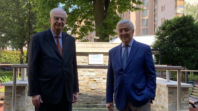 Gigi Chierichetti a destra, Romeo Mazzucchelli a sinistra