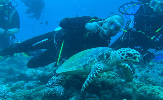 «Io, diabetico da 10 anni, mi sono immerso nello sport. E amo ancora di più fare il sub, anche tra gli squali»