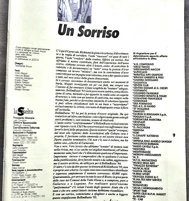 &quot;BellimBusto '93&quot; - Rivista sul Carnevale edita da Busto Sport