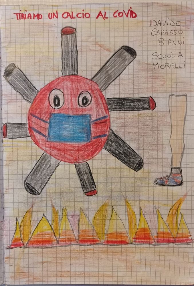 Il concorso del comune accende la fantasia dei bambini. Vince la Giöbia di Davide che prende a calci il Covid Il concorso del comune accende la fantasia dei bambini. Vince la Giöbia di Davide che prende a calci il Covid