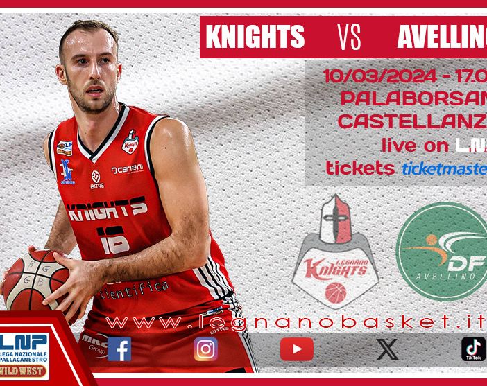 Basket, serie B: per i Knights scontro diretto con Avellino