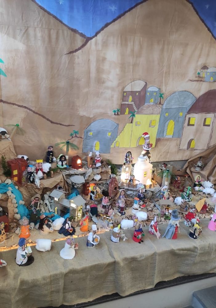 Il presepe vincitore, opera della scuola dell'infanzia Maddalena di Canossa