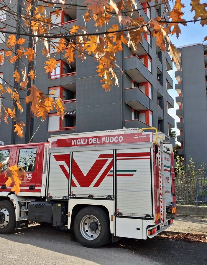 I vigili del fuoco sul posto