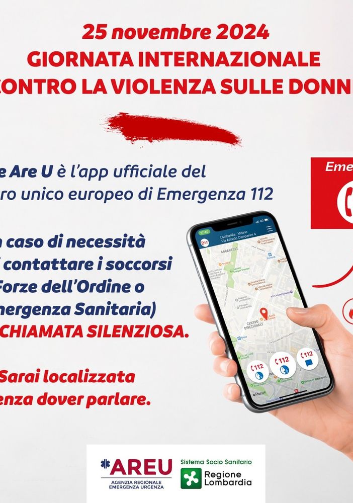 Where Are U: l’app ‘scudo’ di Areu contro la violenza sulle donne. Oltre 2.500 chiamate ricevute in cinque mesi