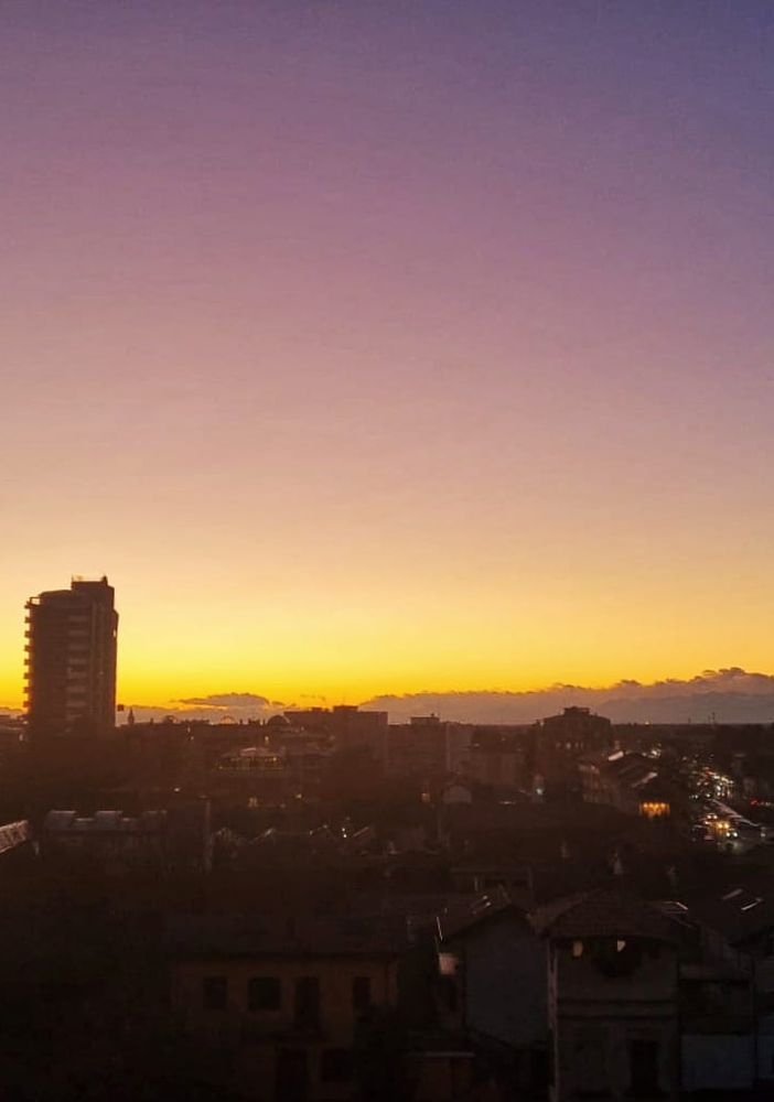 Il tramonto visto dai Tre Ponti (foto Fabiana Pelucchi)