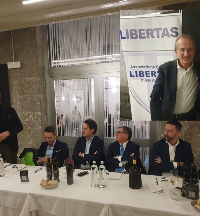 Busto, cena di Natale di Libertas con tanta Forza Italia: «La casa ideale per i moderati»