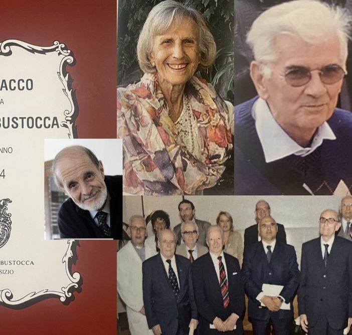L'Almanacco e Angelo Prandoni. Nelle altre foto dall'alto a sinistra in senso orario Dolores Rusconi, Angelo Castiglioni, Gipo Calloni e una foto di gruppo in ospedale