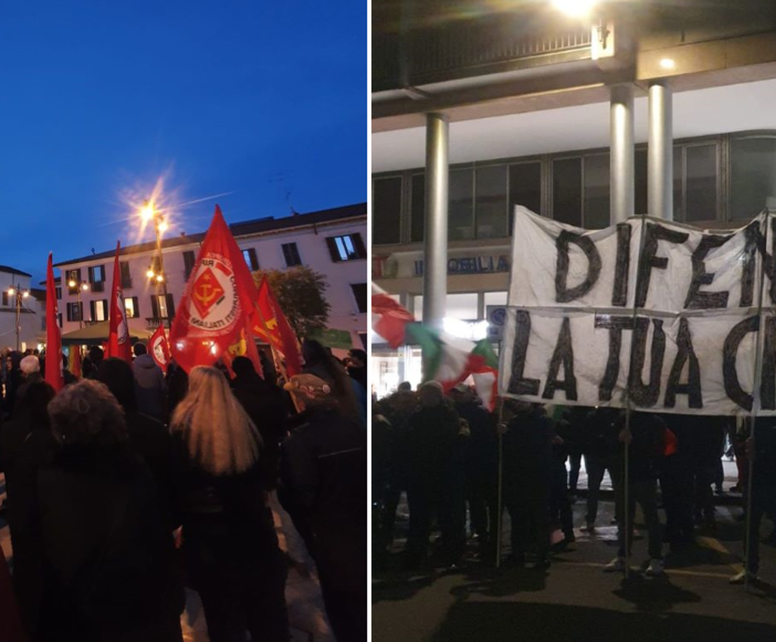 Presidio delle destre in centro: «Busto è nostra e ci appartiene». In piazza anche gli antifascisti
