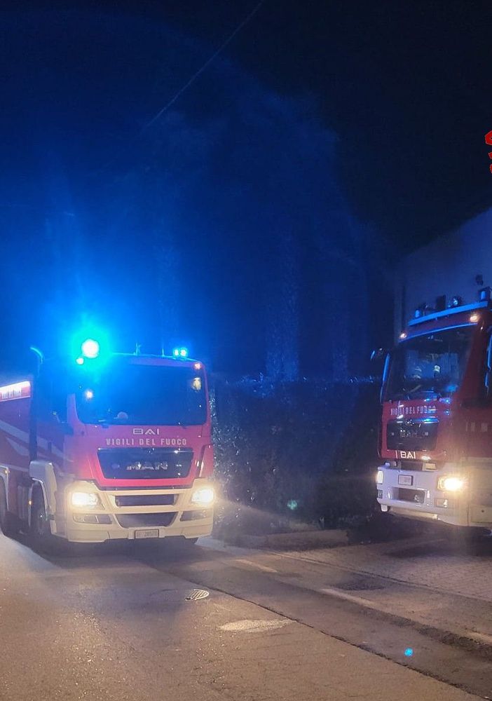 I vigili del fuoco sul posto