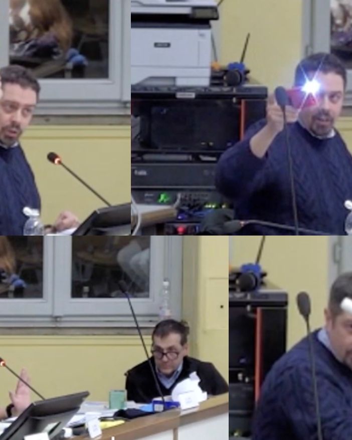 La dimostrazione del comandante Lanna con diversi dispositivi