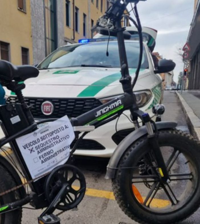 Sequestro di una bicicletta elettrica non conforme alla legge