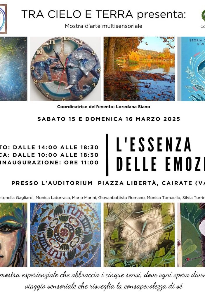 Mostra d'arte multisensoriale “Tra cielo e terra” a Cairate