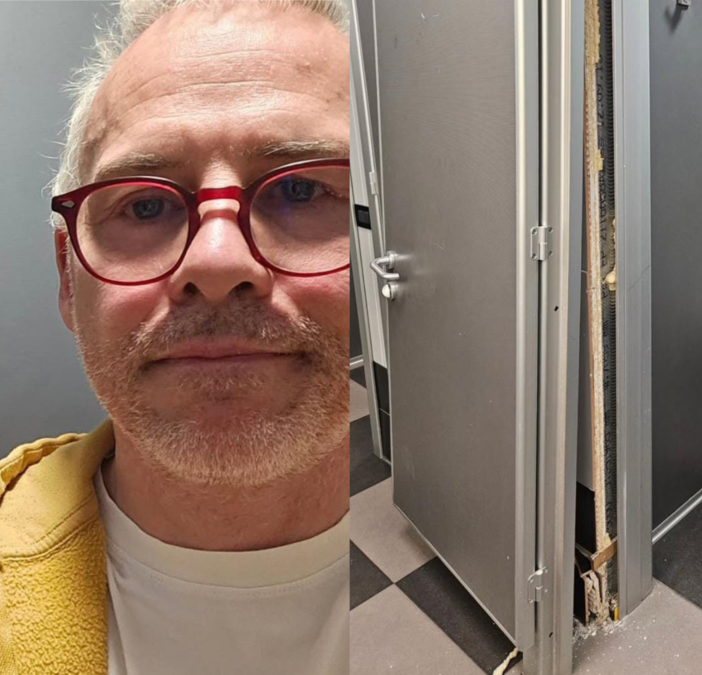 Jacques Villeneuve bloccato in un bagno a Malpensa